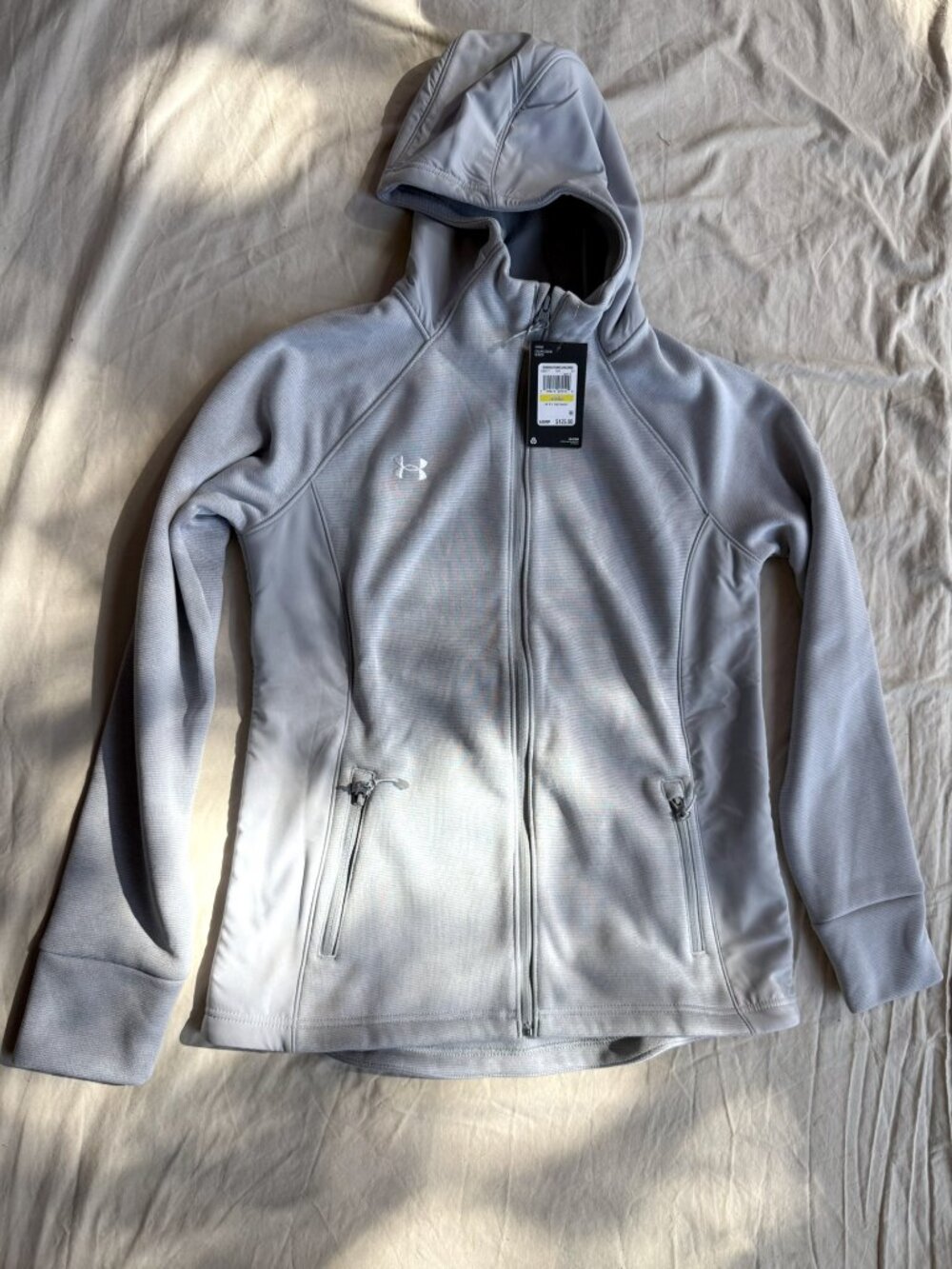 NWT Under Armour Women's UA Team Swacket Full Zip Hooded Jacket Mod Gray M